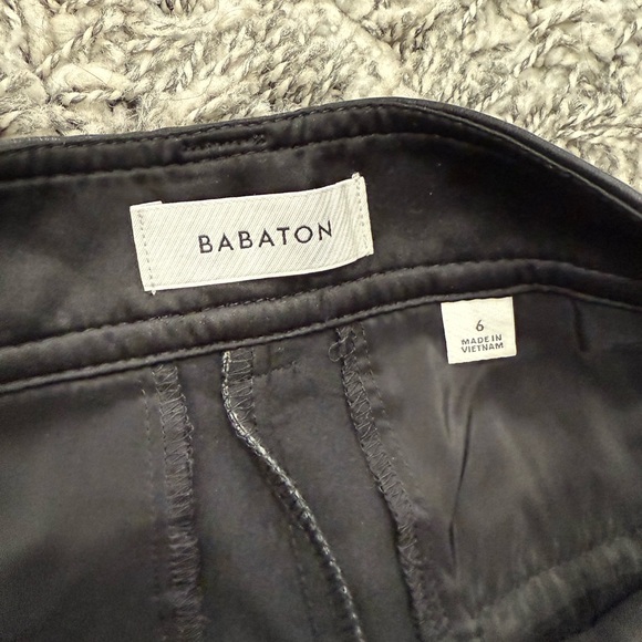 Babaton Command Cropped Leather Pants - Size 6 - Picture 3 of 3